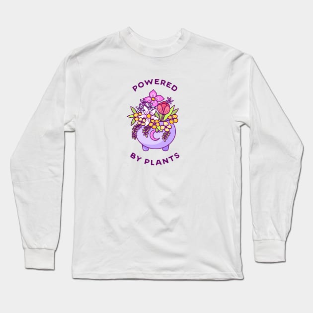 Powered by Plants Long Sleeve T-Shirt by sombrasblancas